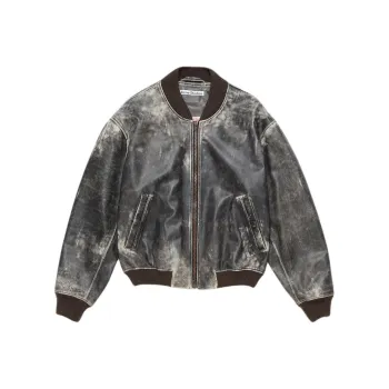 Acne Studios Liev Leather Bomber Jacket