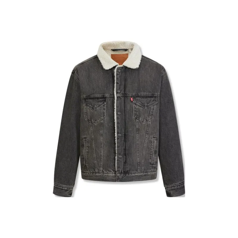 Levis Denim Jackets Men Black-0
