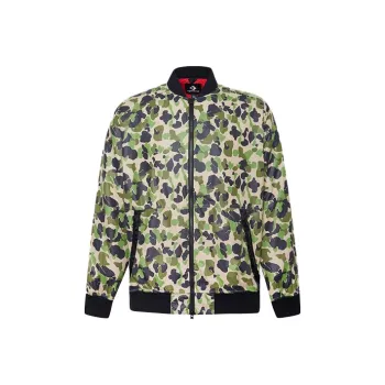 Converse Puffer Jacket Men's Green Camouflage