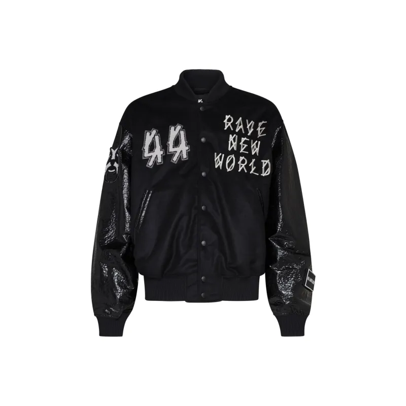 44 Label Group Grad Logo patch Bomber Jacket-0