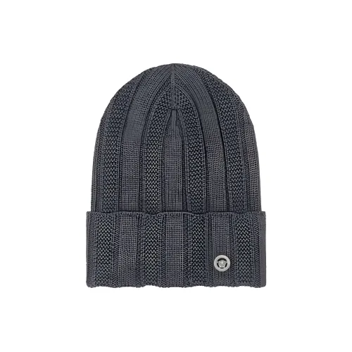 VERSACE Medusa Turn-Up Hem Chunky-Knitted Beanie