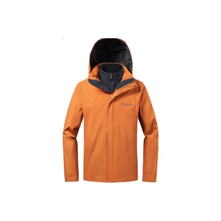 Columbia MISSION AIR Waterproof And Windproof Windbreaker Jacket Men's Orange-0