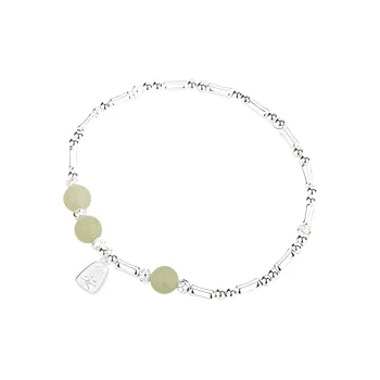 Asia Star Hetian Jade Bracelets Pale Greenish White Jade Women's