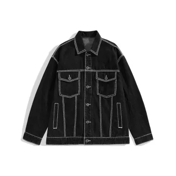 PEACEBIRD MEN Denim Jackets Men Navy Blue
