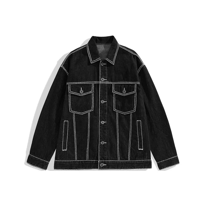 PEACEBIRD MEN Denim Jackets Men Navy Blue-0