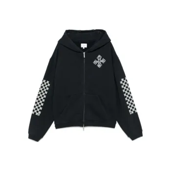 RHUDE Cross Logo Zip Up Hoodie