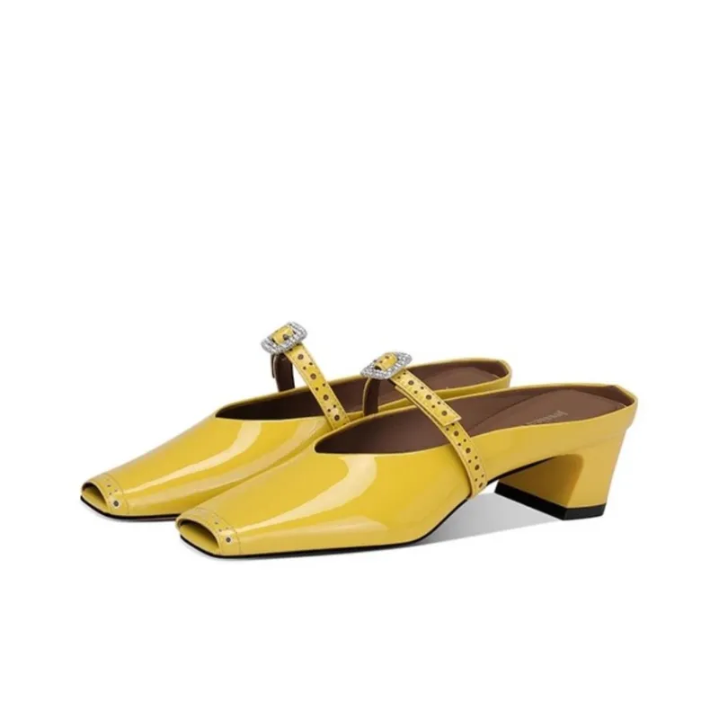 JESSICA SOPHIA Metal Rhinestone Abrasion Resistant Slip Resistant Closed Toe Slippers Women's-2