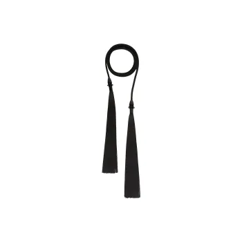 MaxMara Acetate Acrylic Fiber Belt Unisex Black  