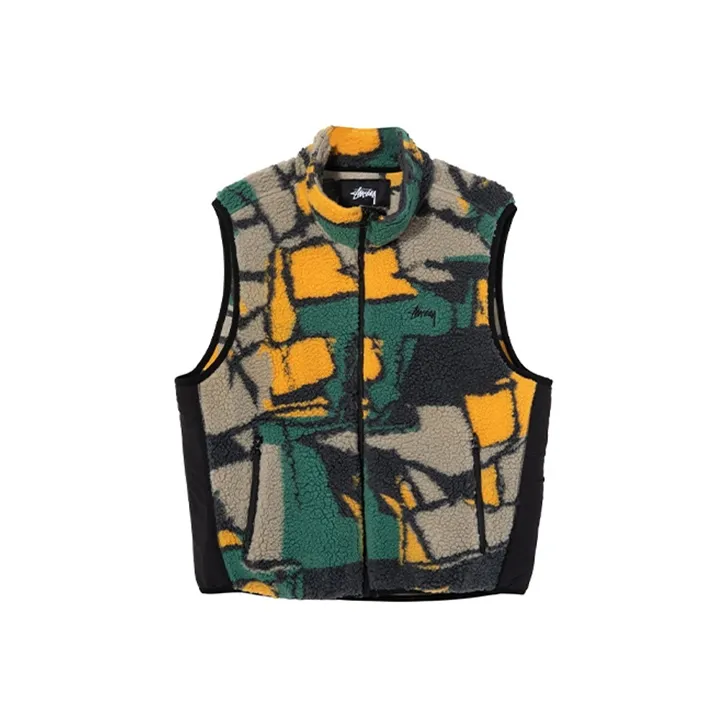 Stussy Block Sherpa Vest-0
