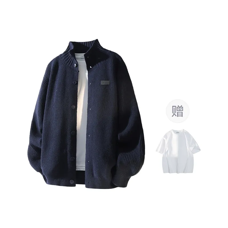 YOSICIL Knitwear Men's Navy Blue-12