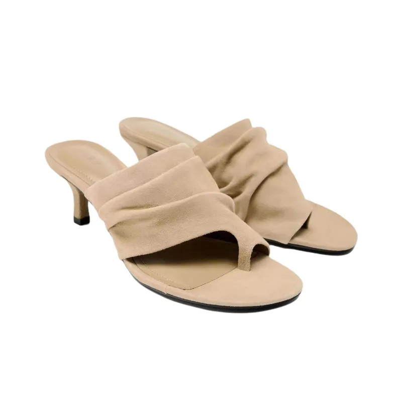 ZARA Abrasion Resistant Flip Flops Women's Beige-3