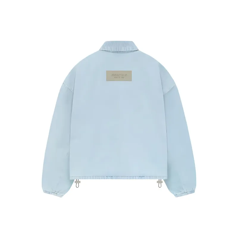 Fear Of God Essentials Women's Shell Bomber Light Wash Denim-1