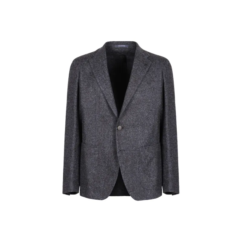 Tagliatore Herringbone Single breasted Blazer-0