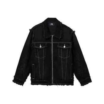 Revenge Denim Jackets Unisex Black