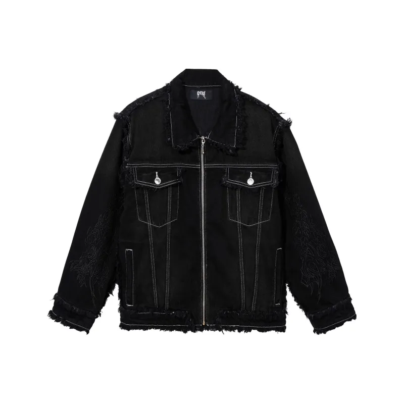 Revenge Denim Jackets Unisex Black-0