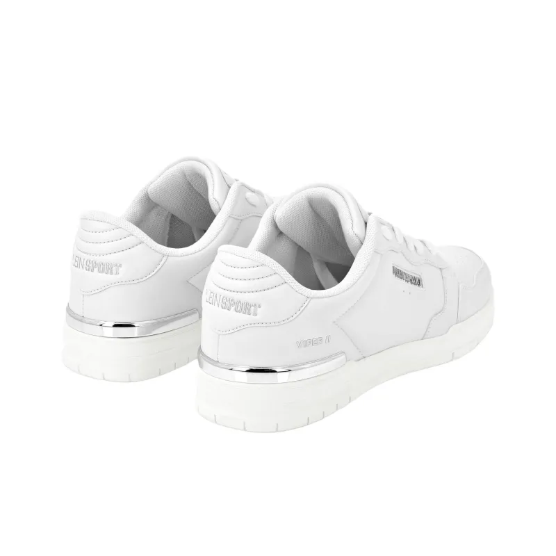 PLEIN SPORT Tiger.X Cushioning Low Top Casual Shoes Unisex White-4