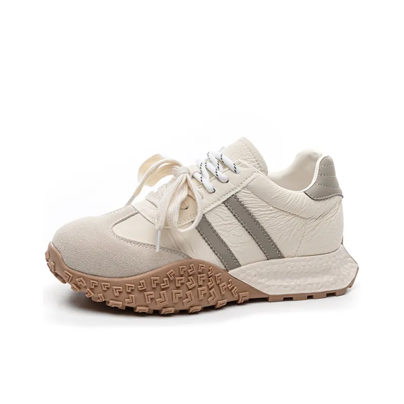 BBMTR Skateboard Shoes Women's Low Top Beige/Ginger Yellow/Misty Purple-0