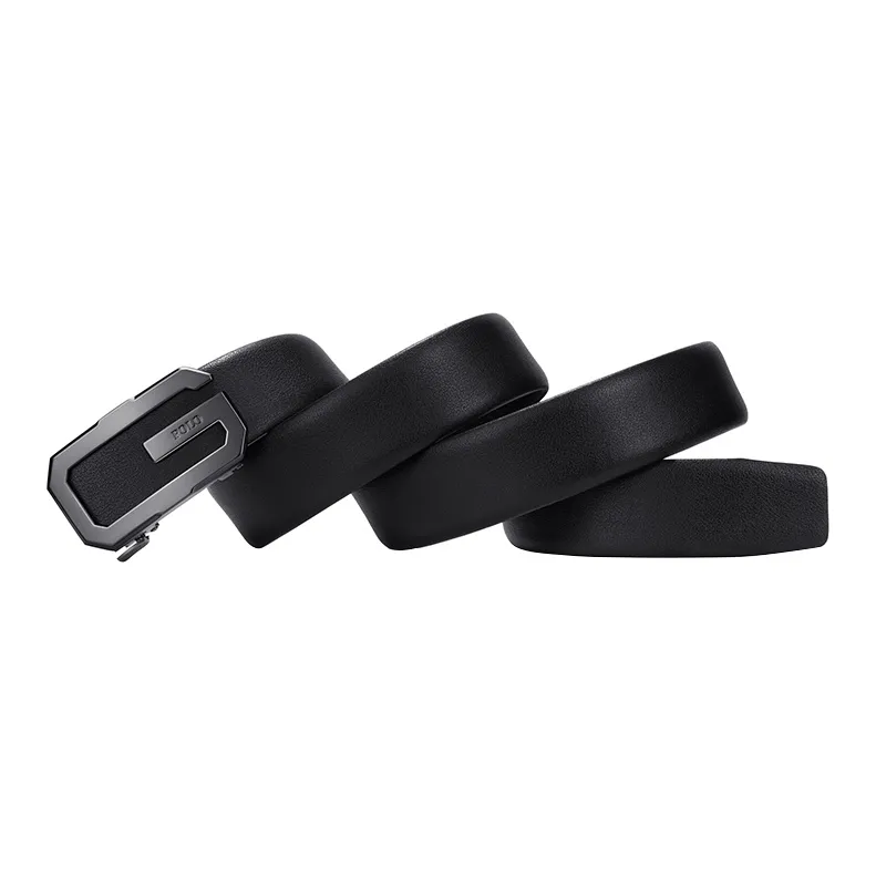 POLO Cow Leather Belts Men's Electrophoresis Black Width 3.5cm-22