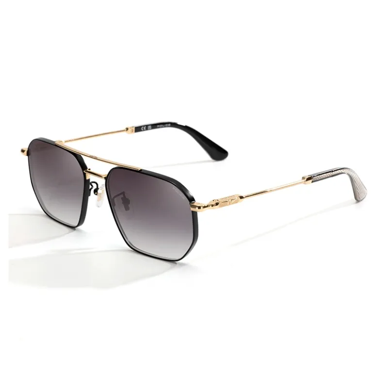 Police Titanium Round Sunglasses Unisex Gold-3