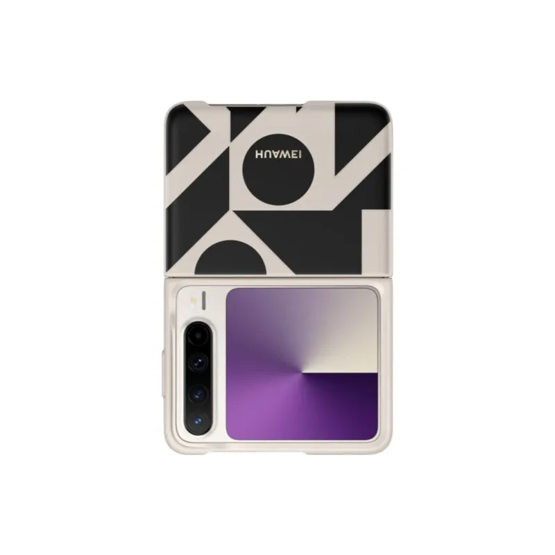 HUAWEI Vegan Leather Material Geometric Phone Cases Compatibility With Huawei Pura Minimalist-3