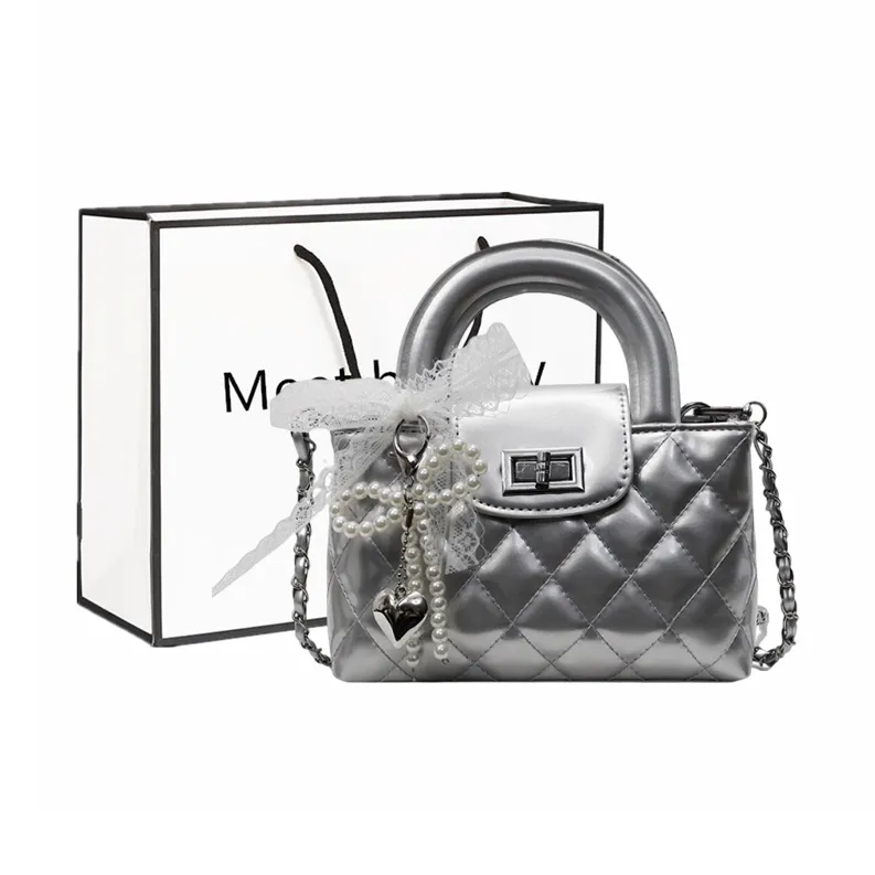 Fitchell Pu Shoulder Bag, Crossbody Bag, Handbag Women's Pink/Silver/Ecru/Red/Black-1
