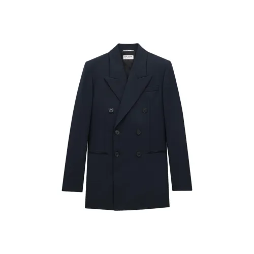 SAINT LAURENT Business Suit Coat Men's Dark Navy Blue