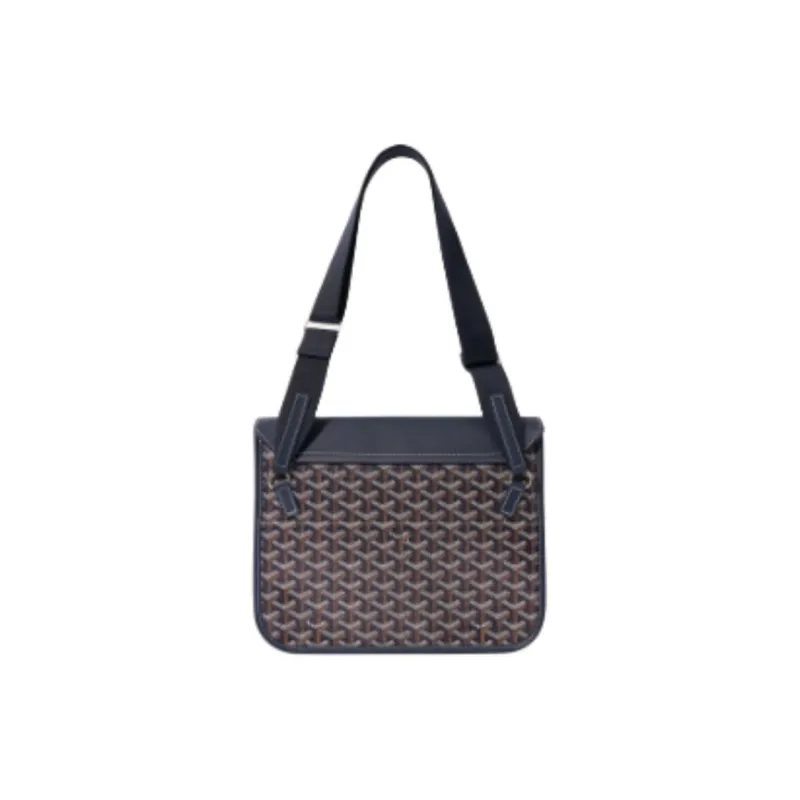 GOYARD Canvas With Calfskin Messenger Bag, Crossbody Bag, Shoulder Bag Unisex Dark Blue-2