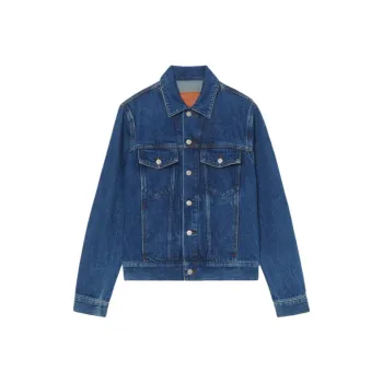 Sandro Denim Jacket Men's Vintage Blue