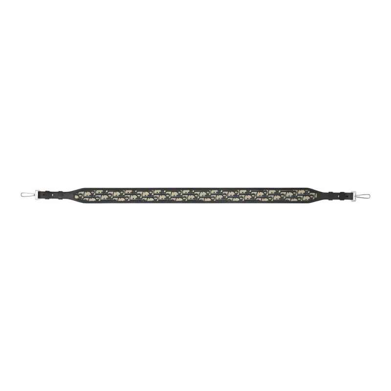DIOR Cow Leather Bag Straps Unisex Beige/Black-1