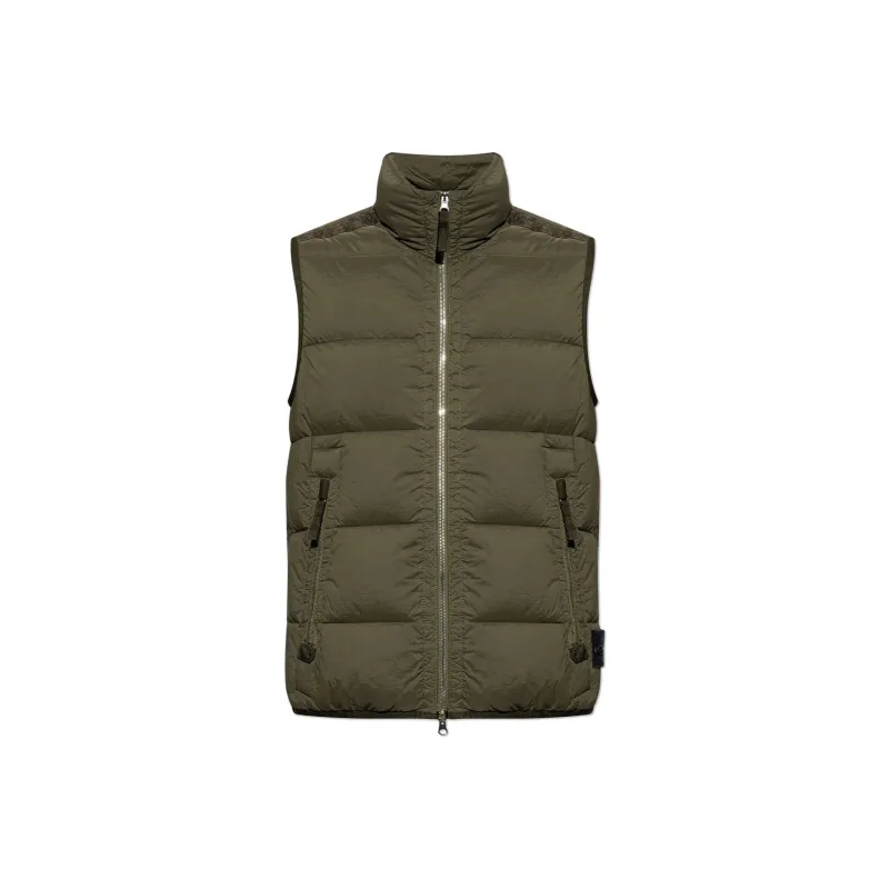 STONE ISLAND Vest Men's Olive Green-0