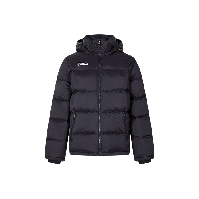 Joma Solid Color Hooded Down Jacket Men's Black-0