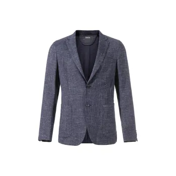 Zegna FW24 Casual Suit Business Suit Men's Mixed Blue
