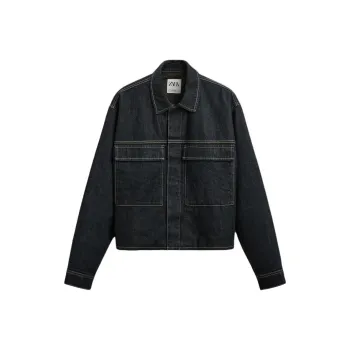 ZARA Denim Jackets Men Blue