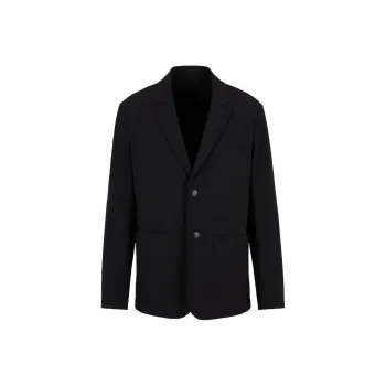 EMPORIO ARMANI Single breasted Jacket In Technical Seersucker Fabric