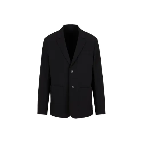 EMPORIO ARMANI Single junior Jacket In Technical Seersucker Fabric