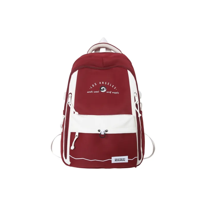 Cwatcun Nylon Backpack Unisex Black/Blue/Brown/Red/Gray/White-7