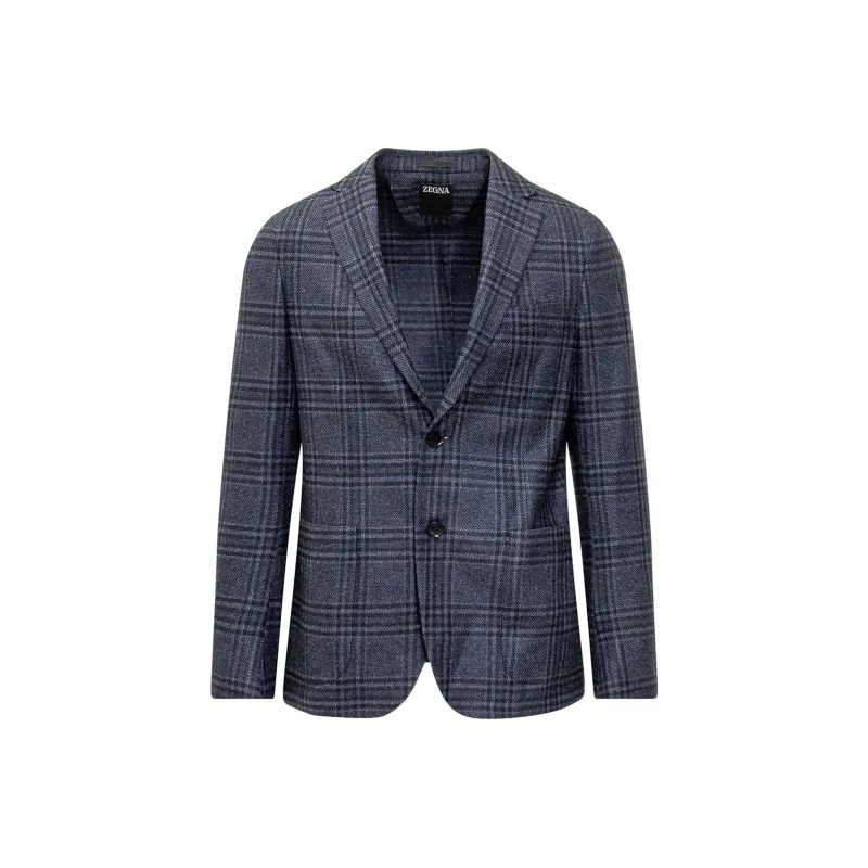 Ermenegildo Zegna Tartan Check Single Breasted Blazer-0