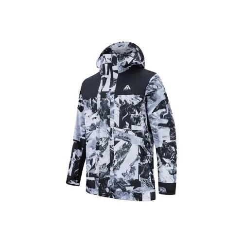 Anta Coat Men's Pure White All Over Print