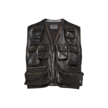 PRADA Leather Cargo Vest