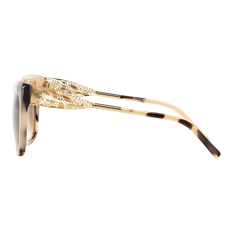 Burberry Plastic Metal Square Sunglasses Unisex Yellow-2