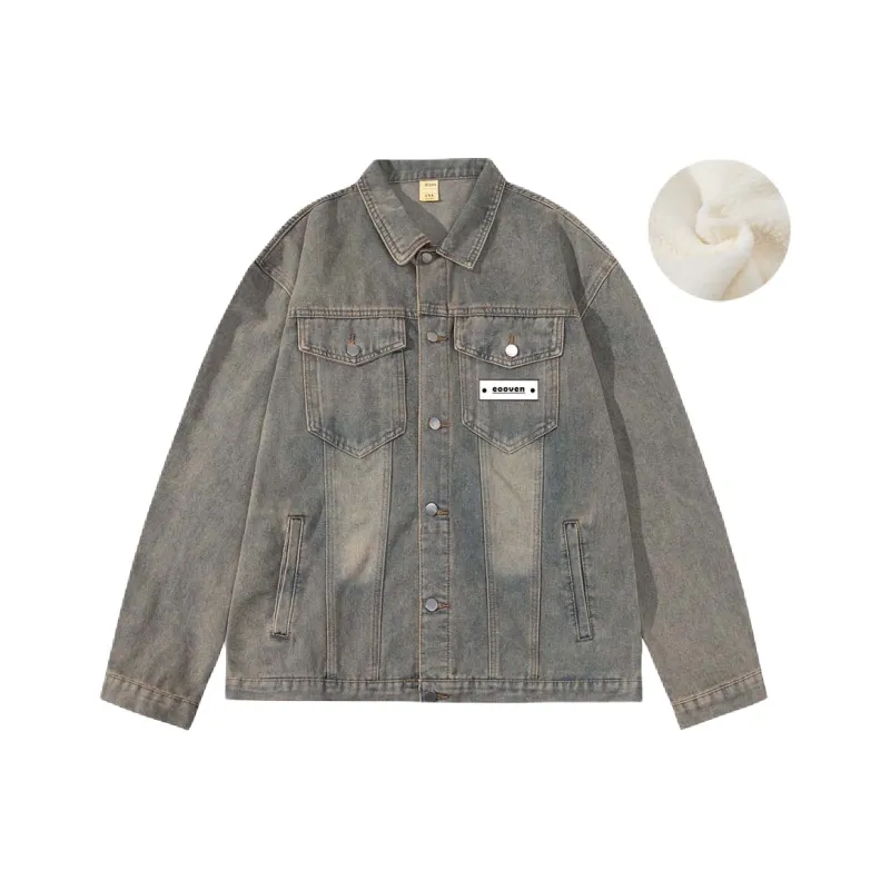 EOOVEN Denim Jackets Unisex-10