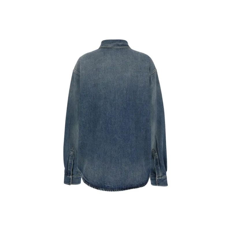 Balenciaga Logo embroidered Denim Jacket-1