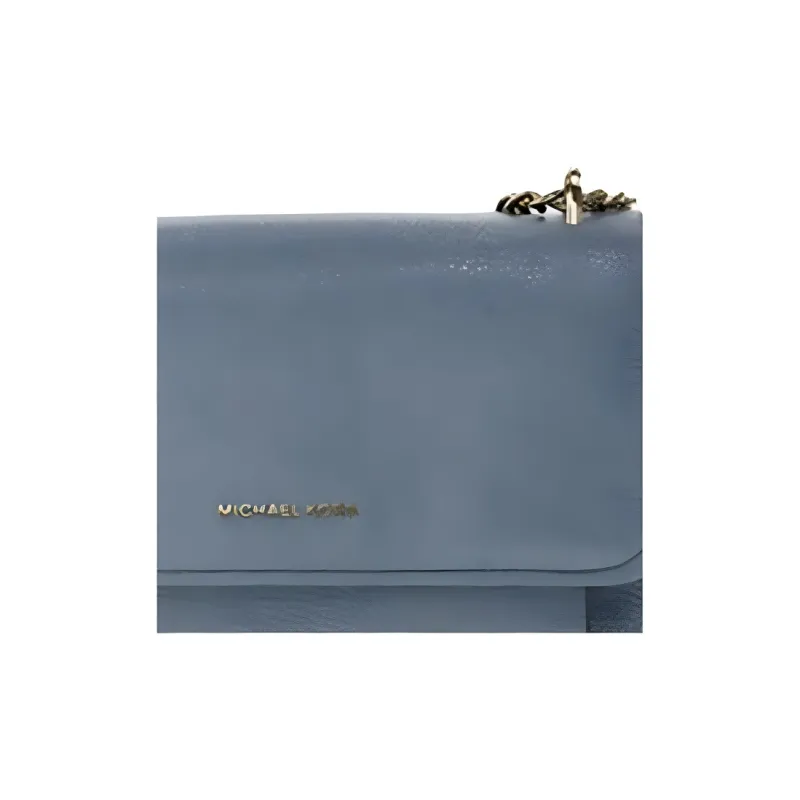MICHAEL KORS Litchi Grain Leather Crossbody Bag, Shoulder Bag Small Size Women's Light Blue-3