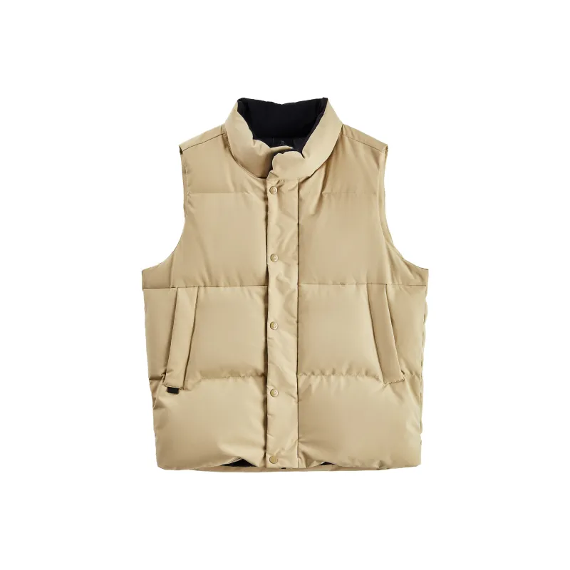 CAMEL Windproof Insulated Duck Down Stand Collar Down Jacket Vest Men's-4