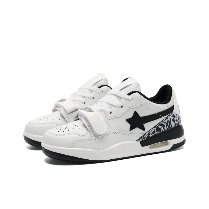 KAAVER OTTO Abrasion Resistant Breathable Balance Low Top Casual Shoes Unisex White Black-1