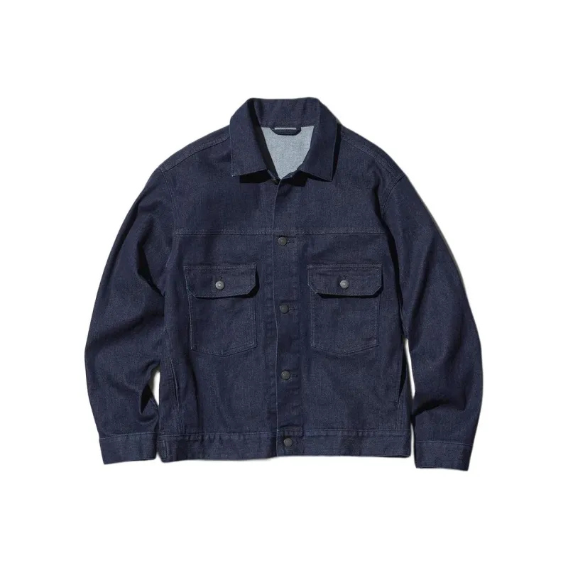 UNIQLO Denim Jacket Men's Dark Blue-0