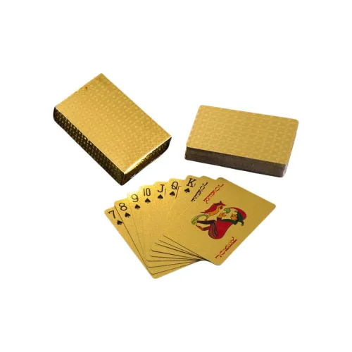 JIUFEN Gilded PVC Plastic Waterproof Metal Thickened Cardboard Abrasion Resistant Poker Cards