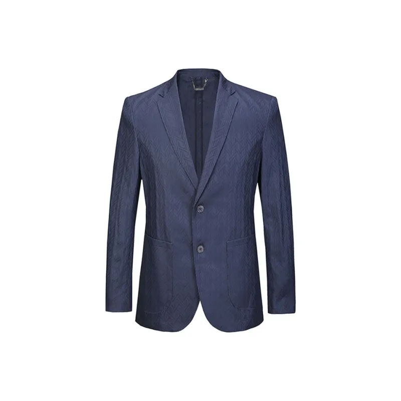 DAVID NAMAN Business Suits Men Light Gray Blue-0