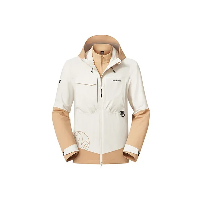 MERRELL Windproof, Thermal, Cold Resistant, Rainproof, Waterproof Windbreaker Jacket Unisex Khaki-0