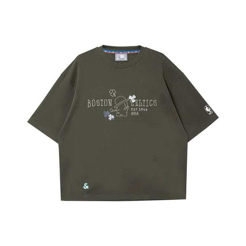 JACK JONES· JACK & JONES NBA Co brand T Shirt Men's E06 Black Olive-0